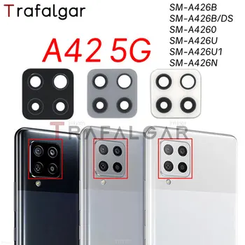 2 бр./лот, Стъклена леща за задната камера на Samsung Galaxy A42 5G, работа на смени с лепило стикер SM-A426B SM-A426B/DS, SM-A426U