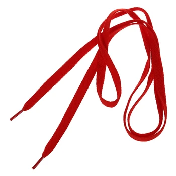 2 чифта връзки на равна подметка, връзките за обувки, обувки за кънки, трайни ремък червен цвят