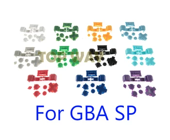 20 групи от 17 цвята Цветни Сменяеми набор от ключове Замяна за GameBoy Advance SP GBA SP Бутона Full R L A B D-Тампон Плътна Прозрачна