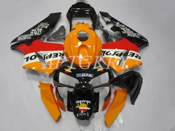 4 Подарък, Нов Комплект Мотоциклетни Обтекателей от ABS-Пластмаса, Подходящ За HONDA CBR600RR F5 2003 2004 03 04, Комплект Тяло на Поръчка, Червено-Оранжево