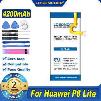 4200 mah HB3742A0EZC + Батерия за Huawei Ascend P8 Lite GR3 2016 TAG-L21 L22 L23 L01 L03 L13 ALE-L21 ALE-L23 ALE-L02 UL00 Батерия