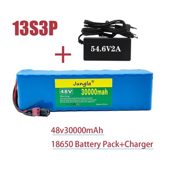 48V Литиево-йонна батерия 48V 30Ah 1000W 13S3P Литиево-йонна батерия 54,6 V E-fiets Elektrische Fiets Скутер Met Bms + Lader