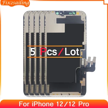 5 бр./лот LCD дисплей Incell За iPhone 12/12 Pro Дисплей със сензорен екран Дигитайзер В Събирането на Подмяна на Дисплей За iPhone 12 12Pro Тестван