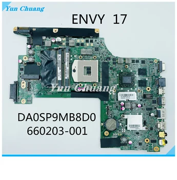 660203-001 DA0SP9MB8D0 дънната платка за HP Envy 17 дънна платка на преносим компютър Envy 17-2000 HD 6870M 1G GPU HM67 DDR3 100% пълен тест
