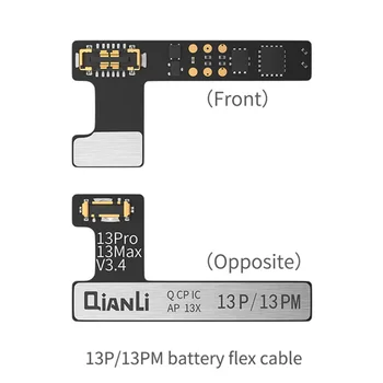 Qianli iCopy Plus Коректор данни на батерията Гъвкав кабел за iPhone 11-13Promax Разкрият криптиране на батерията Изтриване на предупреждение за грешка