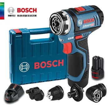 Акумулаторна електрическа бормашина Bosch, Домакински Електрически Отвертки 12 Комплекта - 5-В-1, Комплект Электродрелей с няколко глави