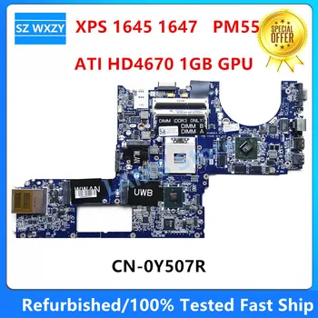 Възстановена За DELL XPS 1645 1647 дънна Платка на лаптоп PM55 HD4670 1gb 0Y507R Y507R DA0RM5MB8D0 Подкрепа I7 CPU MB DDR3