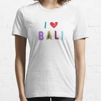Дизайнерска тениска I LOVE BALI - Тениска Унисекс, за деца и възрастни, дамски летни блузи 2023