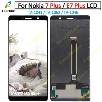 За Nokia 7 plus LCD дисплей с сензорен екран Дигитайзер TA-1041 TA-1062 TA-1046 възли За Nokia E7 Plus LCD монитори-Смяна на детайли
