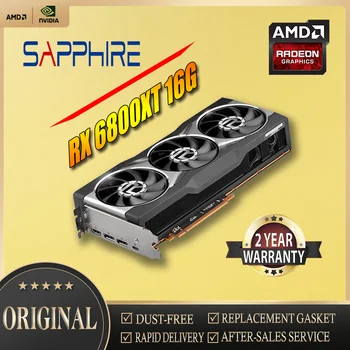 Използва се карта SAPPHIRE AMD Radeon RX6800XT 16G AMD FOUNDER 256Bit с с трикратно феновете на Графика AMD Video За настолни КОМПЮТРИ Игрална карта