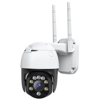 Куполна пълноцветен камера за нощно виждане 1080P Безжична камера за следене на човек 4G 5MP Камера за наблюдение Външна двустранен аудио IP PTZ камера