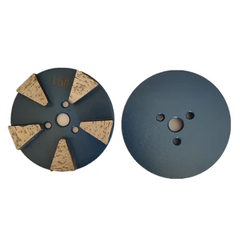 Метална диамантена опесъчаване плоча, 3-инчов диск за полиране на бетона етаж с дупки за винтове и трапециевидными пръчки, 9 бр.