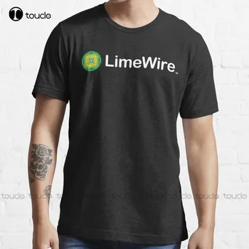 Нова Лаймовая Тел Limewire - Логото на вече Несъществуващата компания 00 'S Тениска, Памучен тениска, Забавни Тениски За Мъже, Изработени по поръчка, Наградата на Унисекс