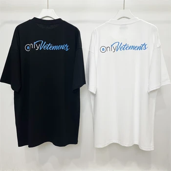 Нова Тениска Vetements Only За Мъже и Жени е 1:1, най-Доброто Качество, Тениски с писмото Принтом и Логото, Тениска VTM с къс ръкав y2k gym