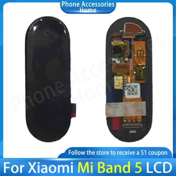 Оригинален AMOLED, За Xiaomi Mi Band 5 LCD дисплей, Сензорен Дигитайзер За Xiaomi Band 5 Смарт Часовници Гривна LCD