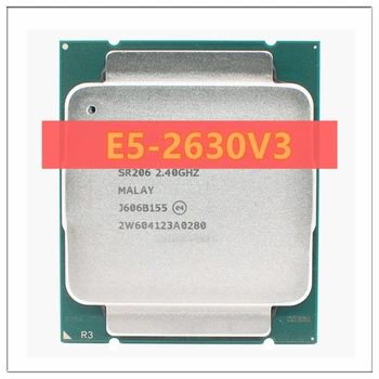 Оригинален Xeon E5-2630V3 E5 2630v3 E5 2630 v3 2,4 Ghz Восьмиядерный шестнадцатипоточный процесор CPU 20M 85 ВАТА LGA 2011-3 Безплатна Доставка