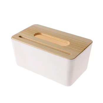 Проста дървена пластмасова кутия за салфетки, бамбуков калъф, кутия за съхранение на салфетки, декорация за хранене в кухнята в хотел, изискан модерен