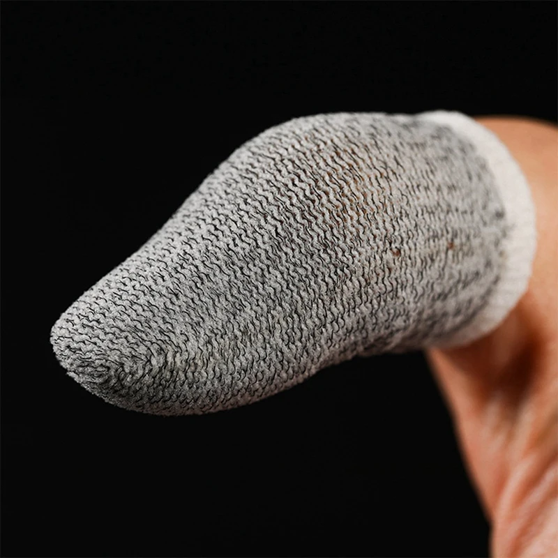 18-Контактни ръкави, изработени от въглеродни влакна за мобилни игри PUBG, ръкав за пръстите с пин екран, бяла (36 бр.)