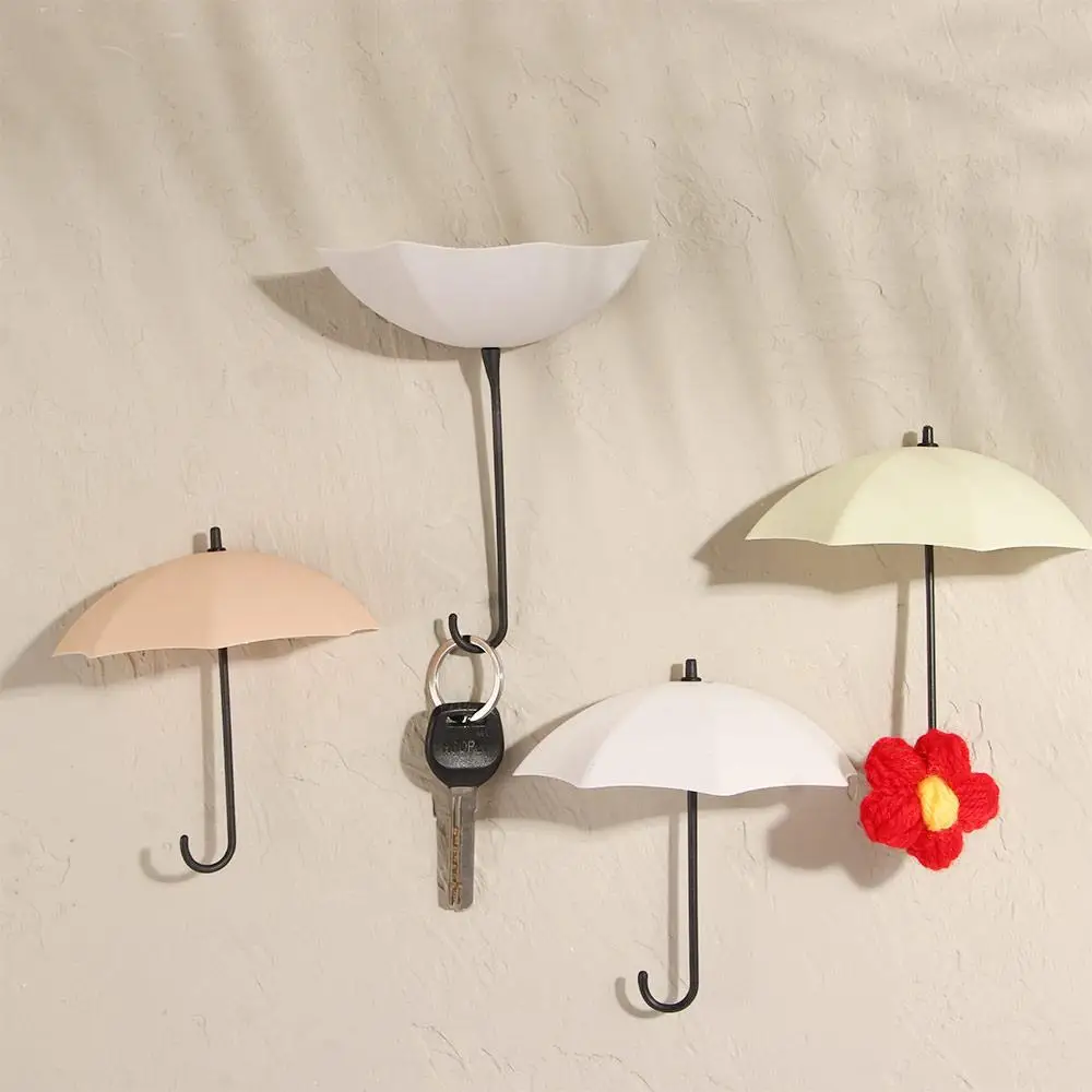 3 бр. креативна закачалка за ключове под формата на чадър, самоклеящийся кука за декор на стени, закачалка за дрехи, палта, шапки, Кухненски куки за баня