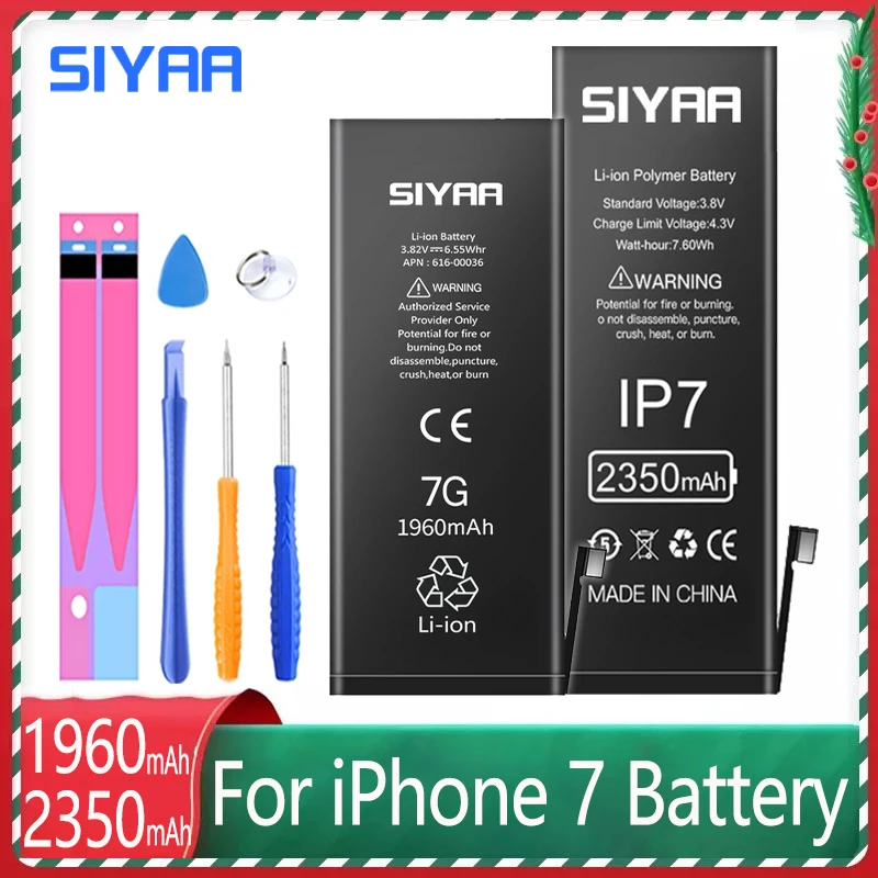 SIYA Оригинална Батерия За iPhone 7 iPhone7 Висок Капацитет 2350 mah, Сменяеми Литиево-Полимерна Батерия за Мобилен телефон Apple Bateria 