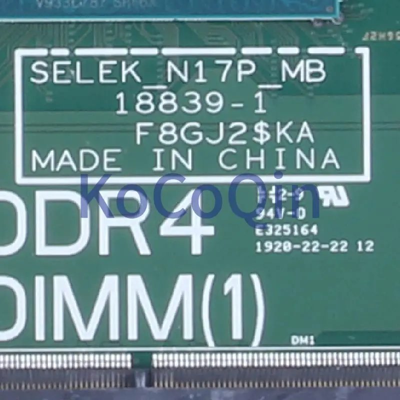 18839-1 За DELL G3 15 3590 дънна Платка на лаптоп SELEK N17P MB CN-0MFHW7 0MFHW7 MFHW7 0GJ58G GJ58G DDR4 Тест на дънна платка на лаптоп