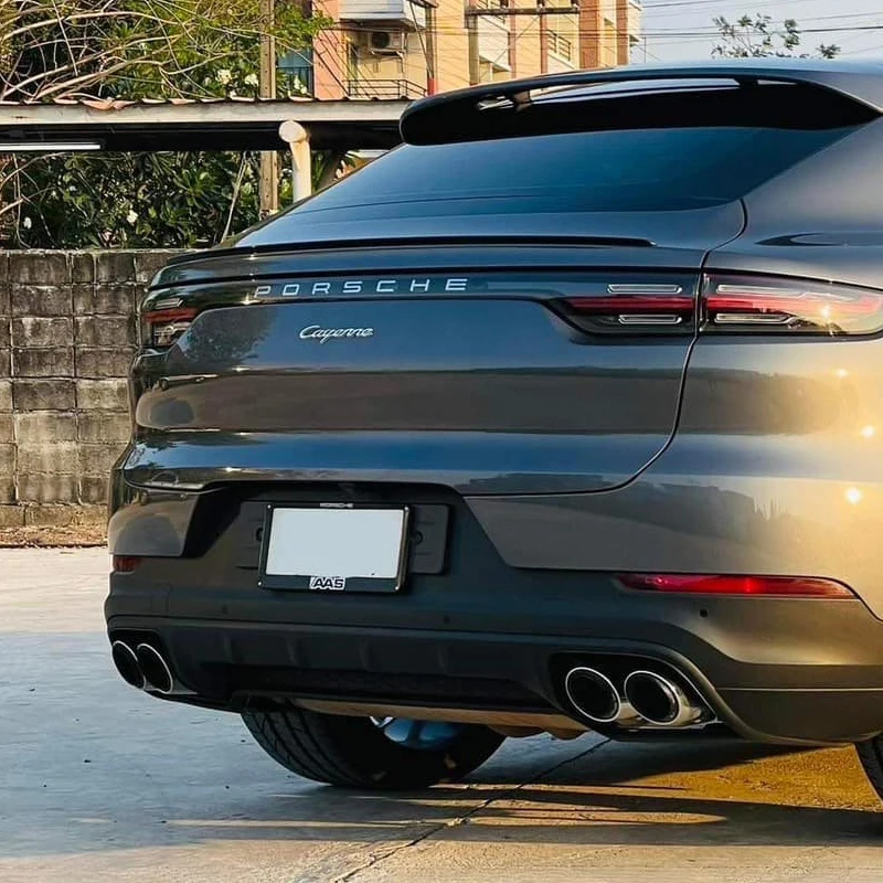 Авто ауспуха от полирана неръждаема стомана 304, за Porsche Cayenne Hybrid, бензинов 2018 2019 2020, тръба на изпускателната система, на върха на ауспуха, наставка