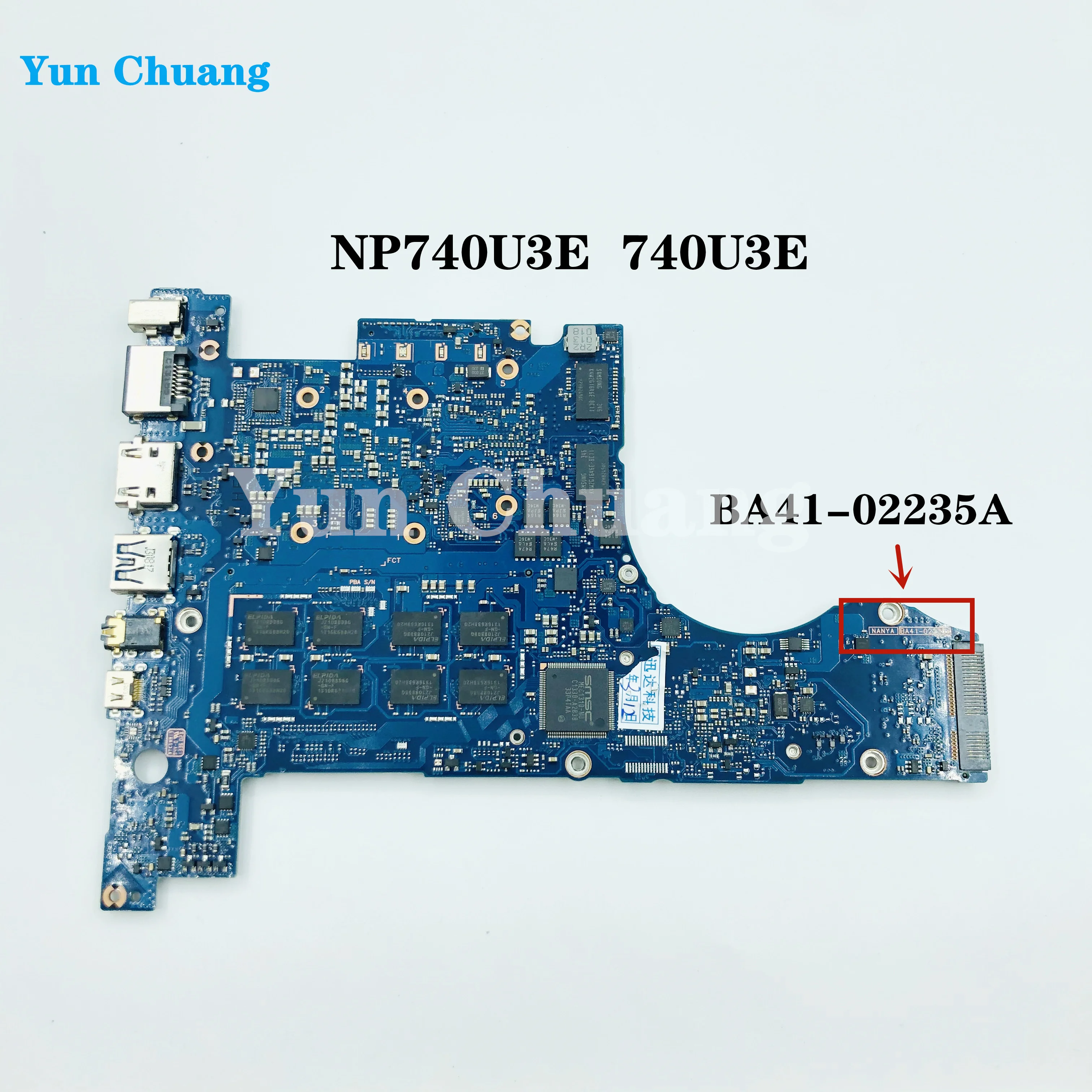 BA92-02520A за samsung NP740U3E дънна платка на лаптоп BA41-02235A i5-3337U процесор HD 8500M 1G ГРАФИЧЕН процесор като 0кг/2G оперативна памет DDR3 HM77